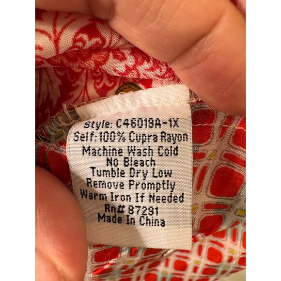 Johnny Was Samira Mixed-Print Embroidered back Silk Tie-Front Kimono - Picture 4 of 5